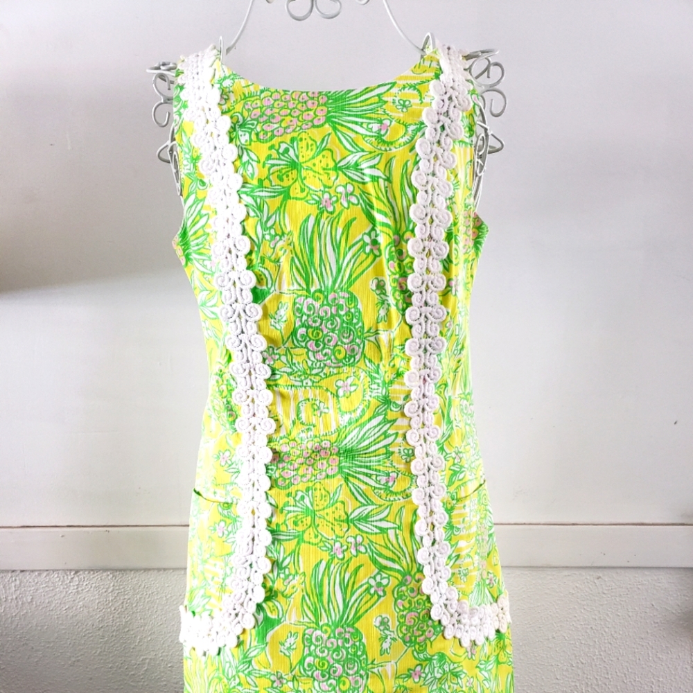 Lilly Pulitzer Lime Jungle Shift Dress - Sz 00